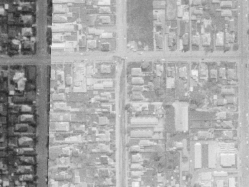 450A Madras Street from the air, 1975-1979