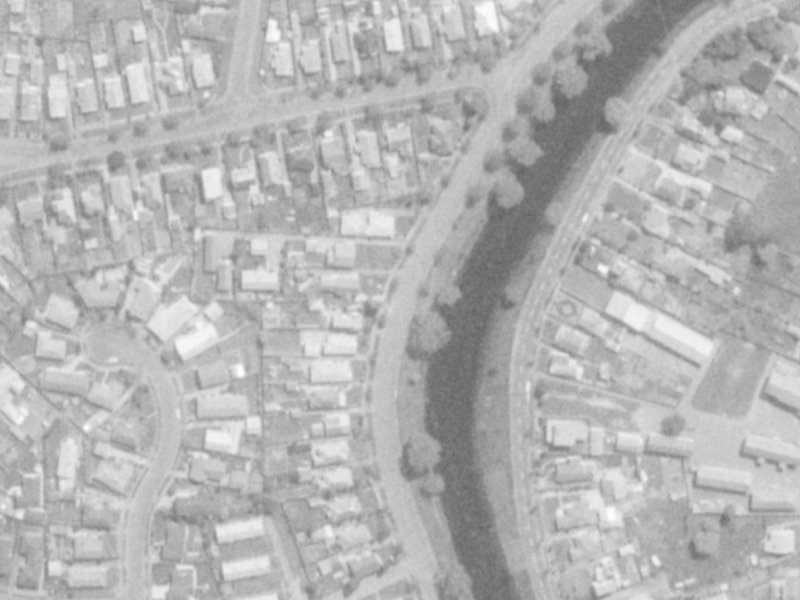 564 Avonside Drive from the air, 1975-1979
