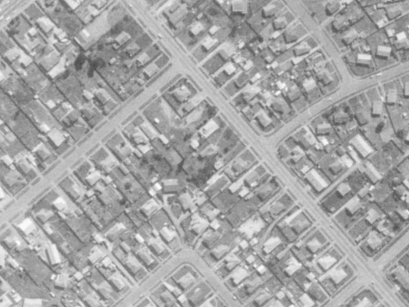 326 Breezes Road from the air, 1975-1979