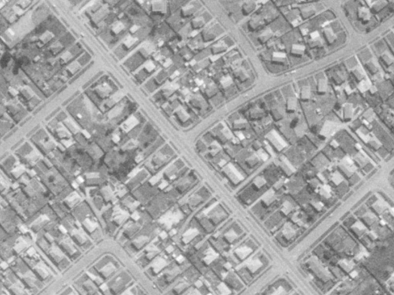 336 Breezes Road from the air, 1975-1979