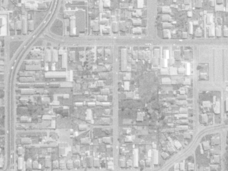 71B Perth Street from the air, 1975-1979