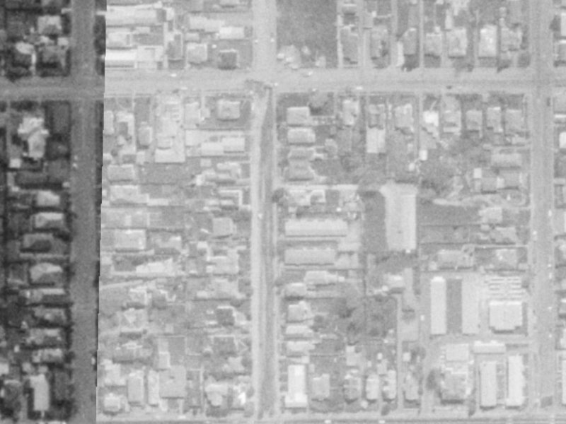 444 Madras Street from the air, 1975-1979