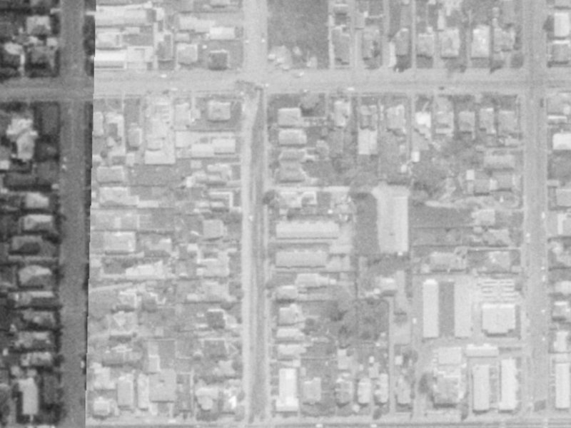448 Madras Street from the air, 1975-1979