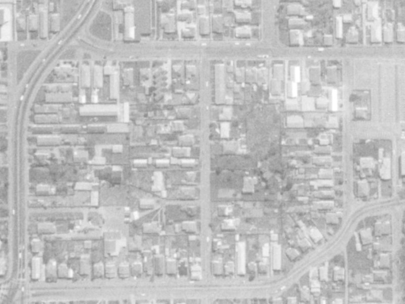 66 Perth Street from the air, 1975-1979