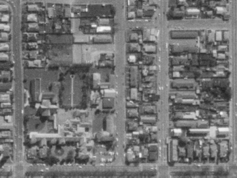 940 Colombo Street from the air, 1975-1979