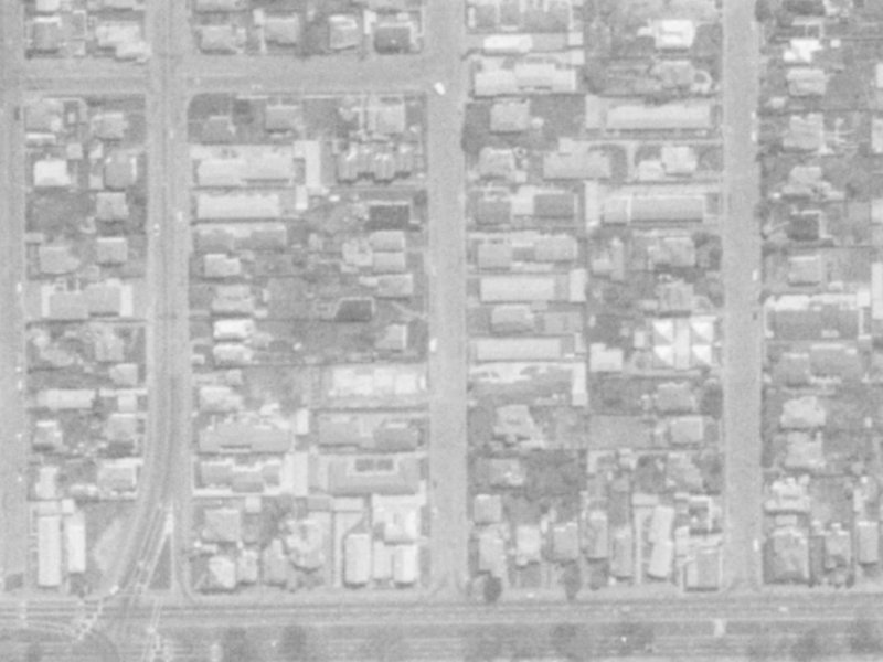 24 Geraldine Street from the air, 1975-1979