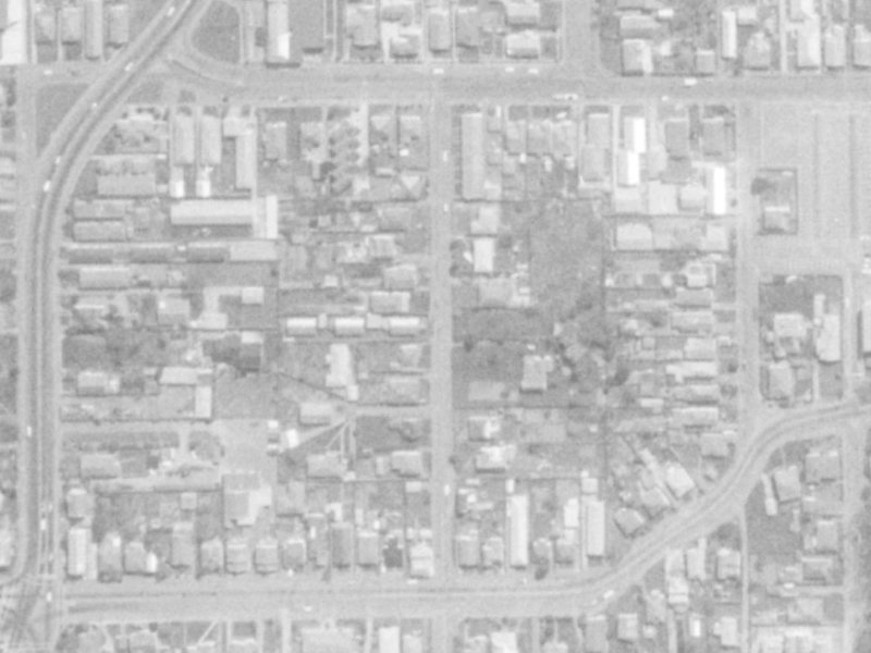 61B Perth Street from the air, 1975-1979