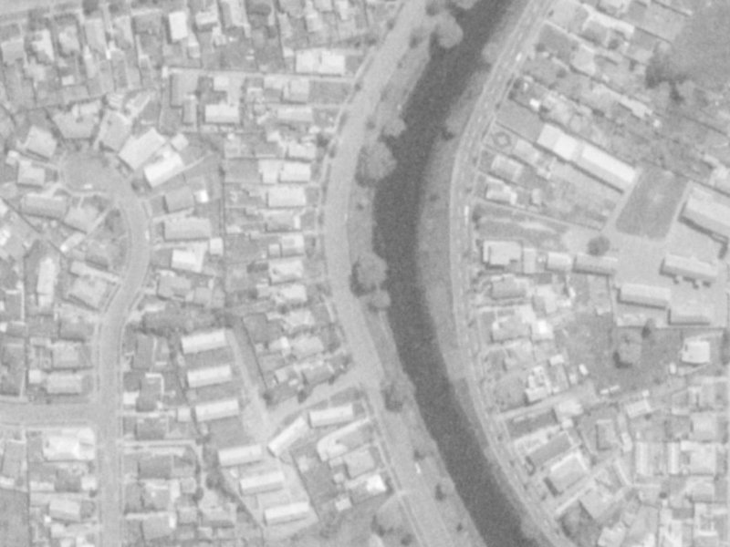 580 Avonside Drive from the air, 1975-1979