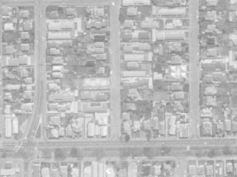 16A Geraldine Street from the air, 1975-1979