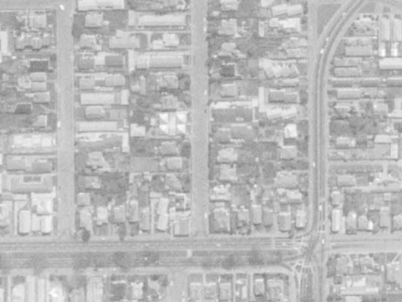 16 Champion Street from the air, 1975-1979