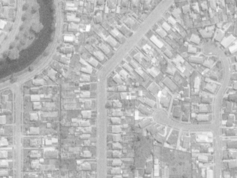 Keller Street from the air, 1975-1979