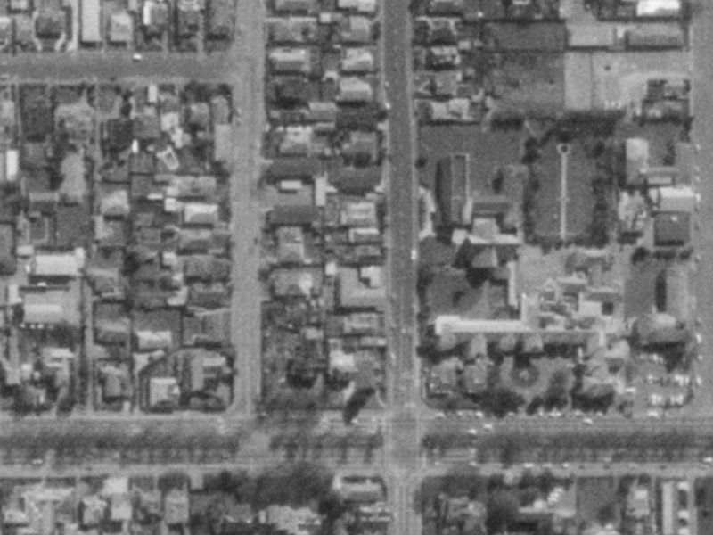 442 Durham St North from the air, 1975-1979