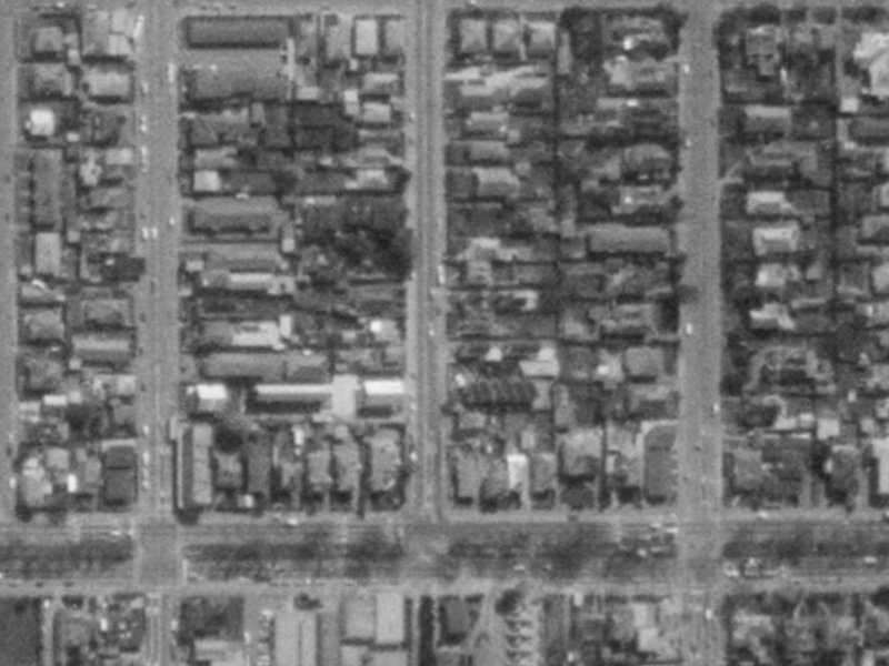 16 Sherborne Street from the air, 1975-1979