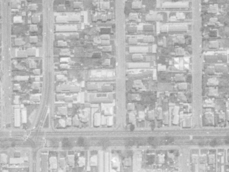 16 Geraldine Street from the air, 1975-1979