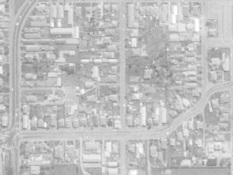 53 Perth Street from the air, 1975-1979