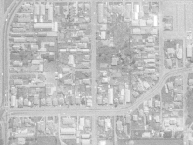 52 Perth Street from the air, 1975-1979