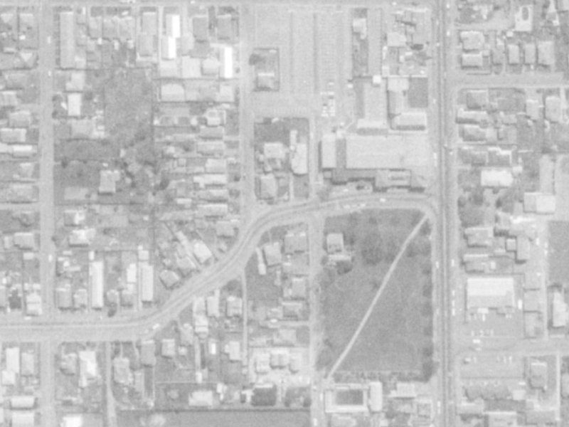 69-73 London Street from the air, 1975-1979