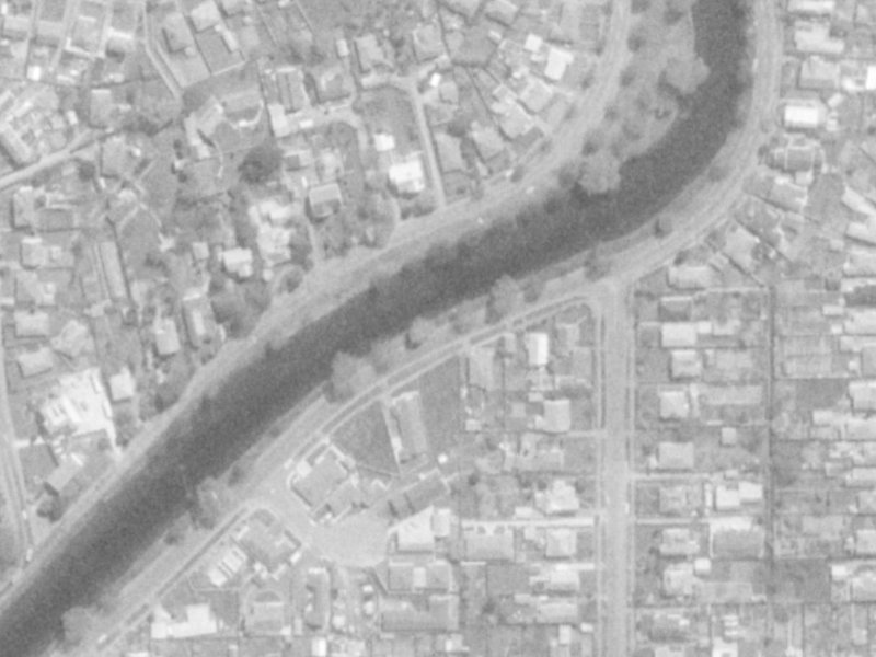 280 Avonside Drive from the air, 1975-1979