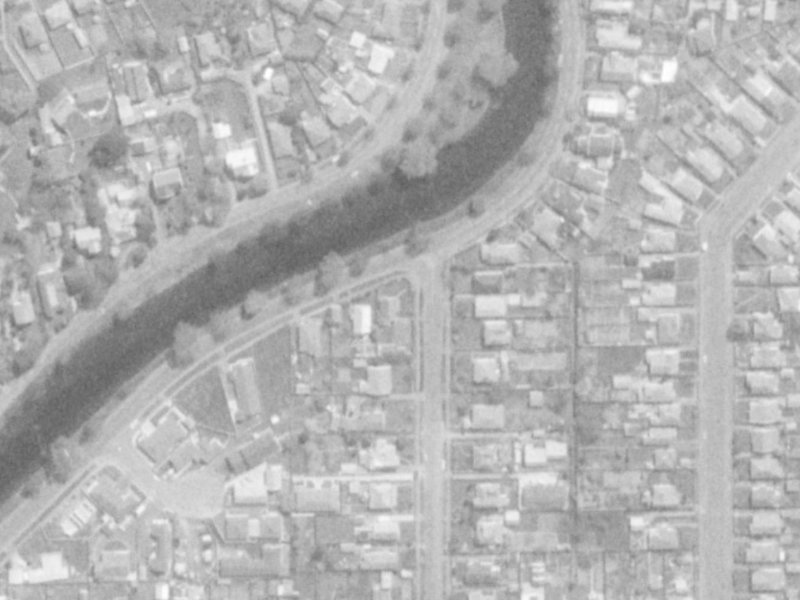 37 Bracken Street from the air, 1975-1979