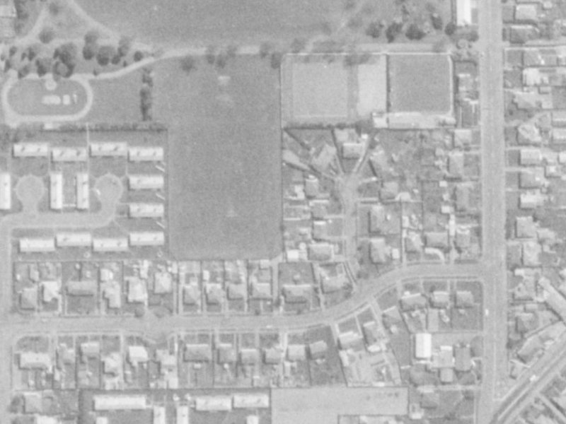 7 Braemar Place from the air, 1975-1979
