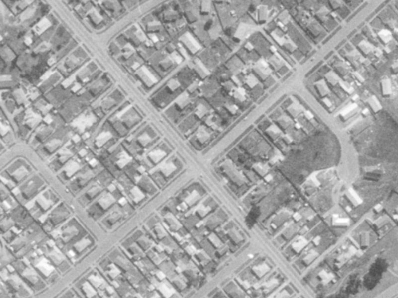 337 Breezes Road from the air, 1975-1979