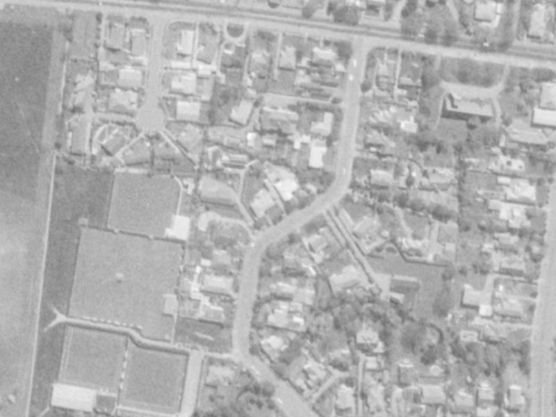 12A Makora Street from the air, 1975-1979