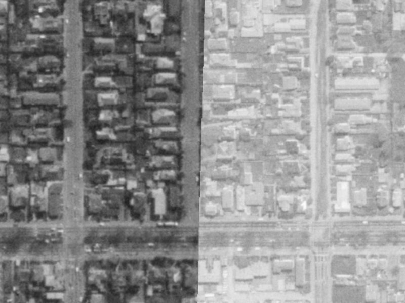 14 Bishop Street from the air, 1975-1979