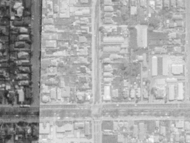430 Madras Street from the air, 1975-1979