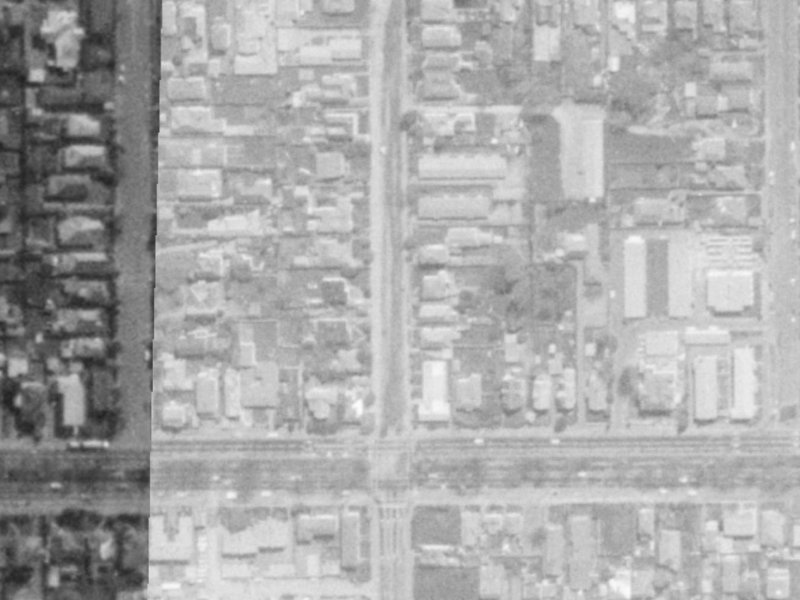 432 Madras Street from the air, 1975-1979