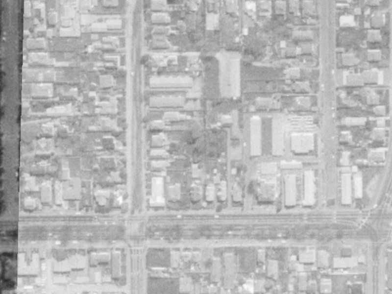 245A Bealey Avenue from the air, 1975-1979