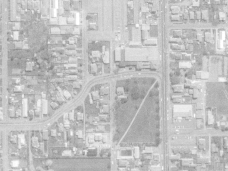 24–26 Pavitt Street from the air, 1975-1979