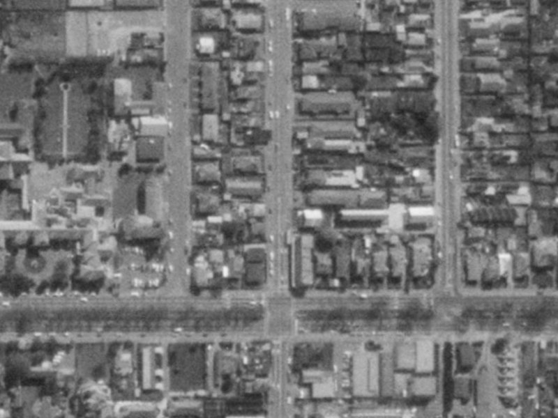 931 Colombo Street from the air, 1975-1979