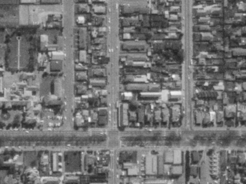 928 Colombo Street from the air, 1975-1979