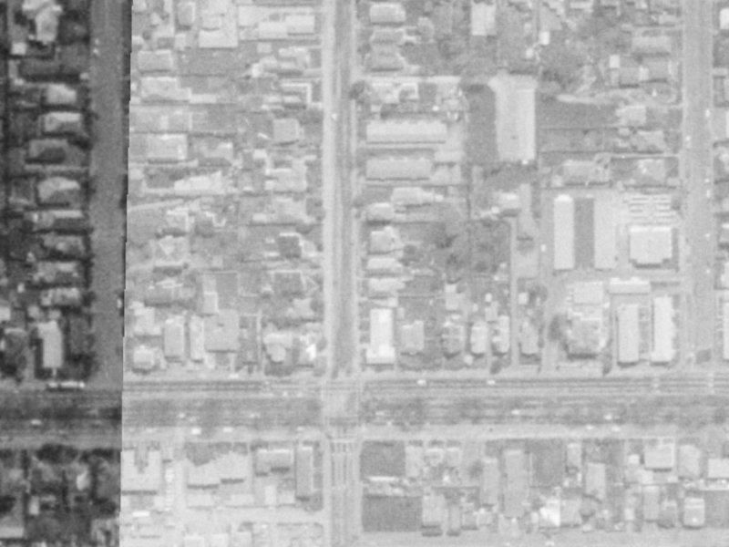 426 Madras Street from the air, 1975-1979