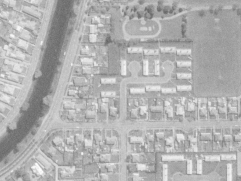 5 Mabel Howard Place from the air, 1975-1979