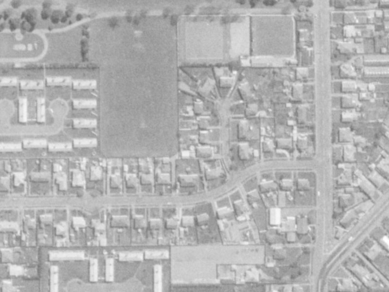 3 Braemar Place from the air, 1975-1979