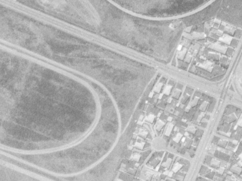 Strathcarron Place from the air, 1975-1979