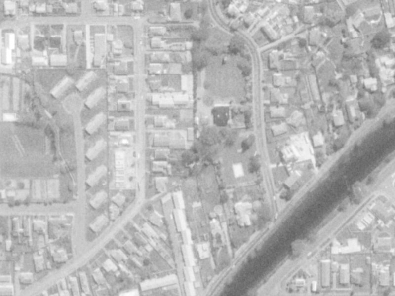 76B Vogel Street from the air, 1975-1979