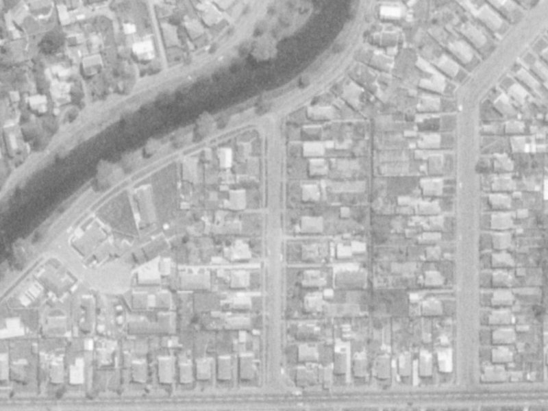 22 Bracken Street from the air, 1975-1979