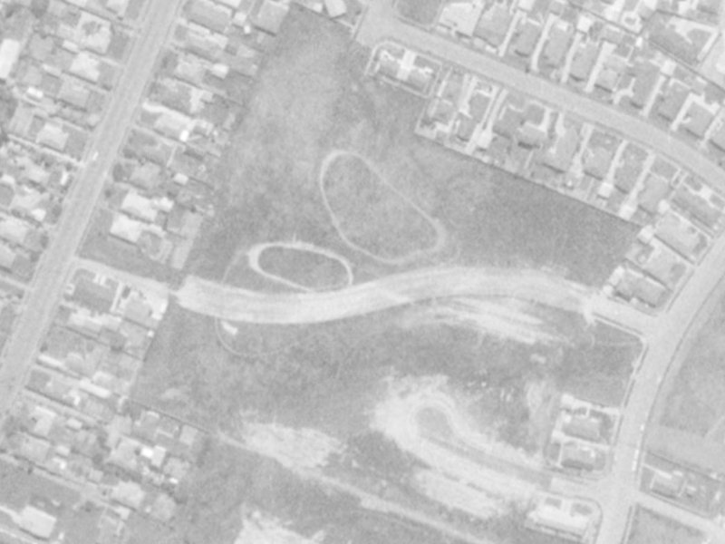 30–44 Westmont Street from the air, 1975-1979