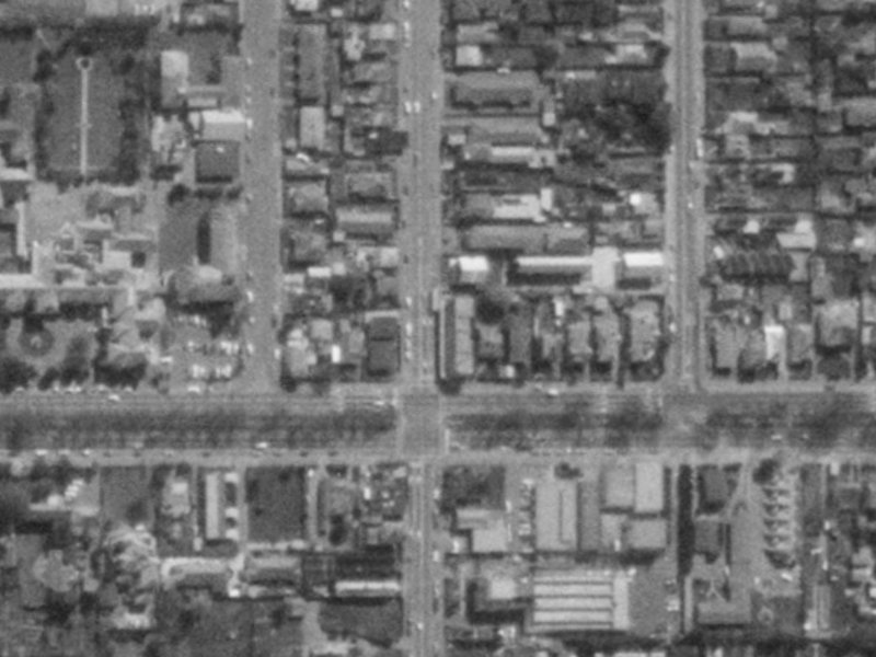 924 Colombo Street from the air, 1975-1979