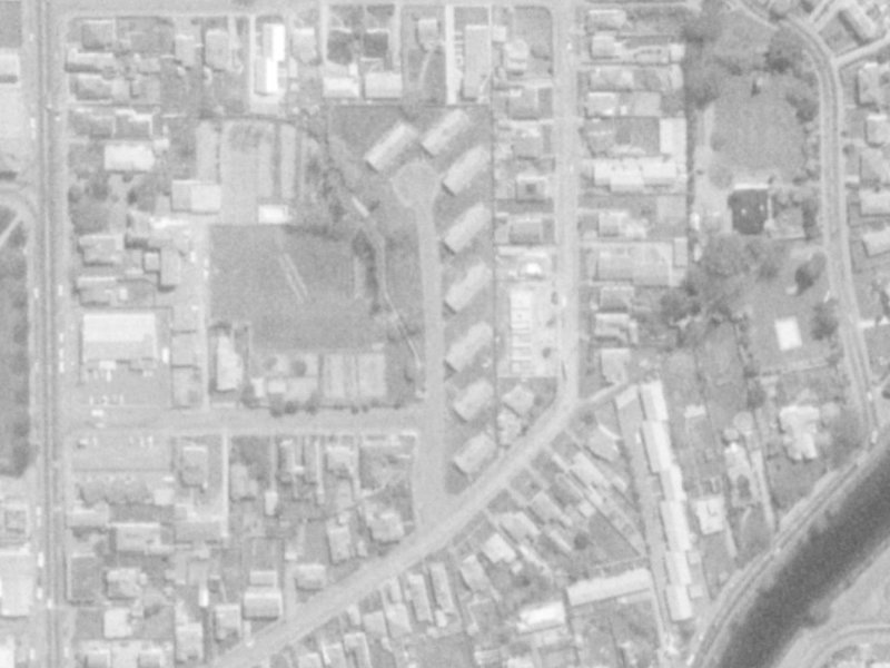 Gowerton Place from the air, 1975-1979