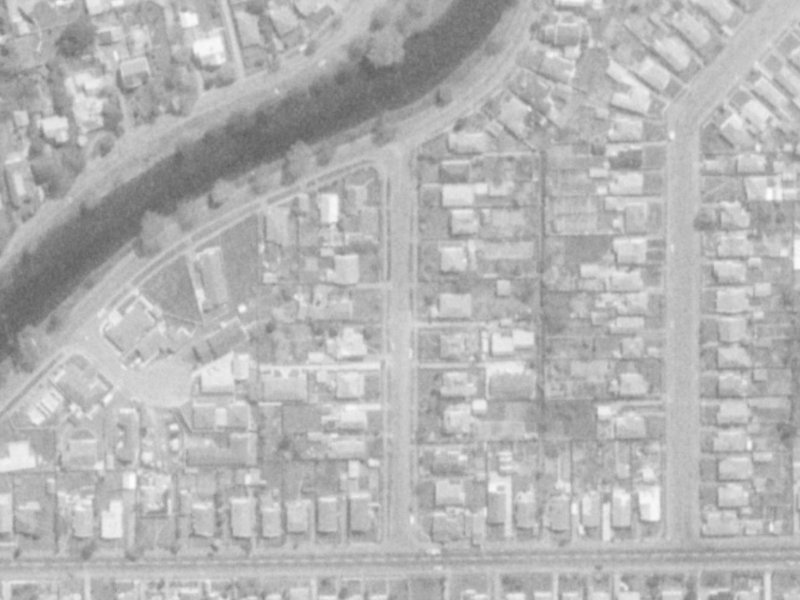 18 Bracken Street from the air, 1975-1979