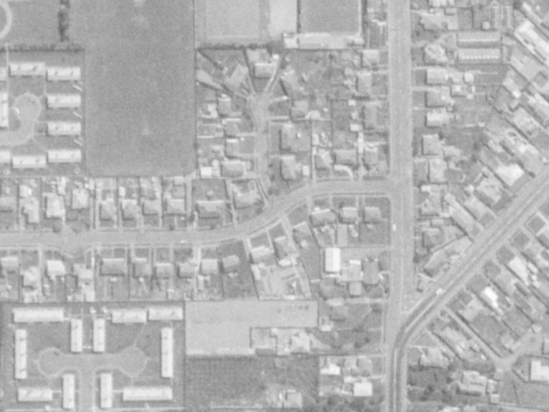 50 Torlesse Street from the air, 1975-1979