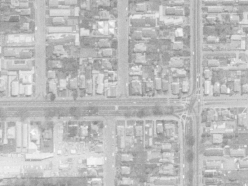 8–12 Champion Street from the air, 1975-1979
