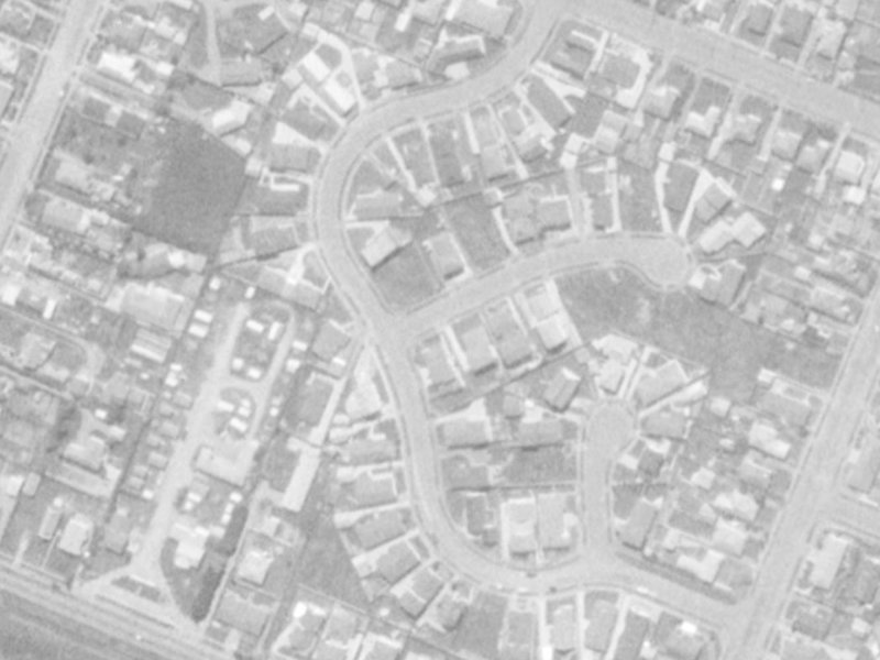 Delaware Crescent from the air, 1975-1979