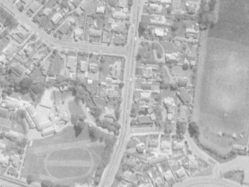 117 Clyde Road from the air, 1975-1979