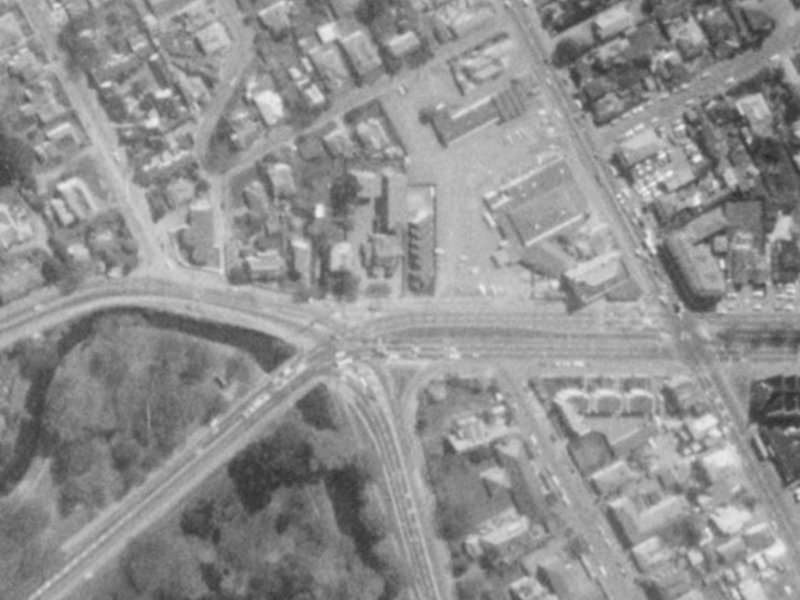 16 Bealey Avenue from the air, 1975-1979