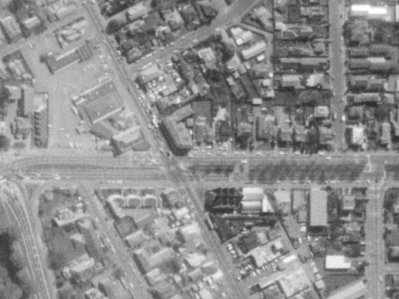 45 Bealey Avenue from the air, 1975-1979