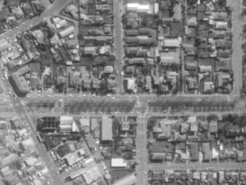71 Bealey Avenue from the air, 1975-1979